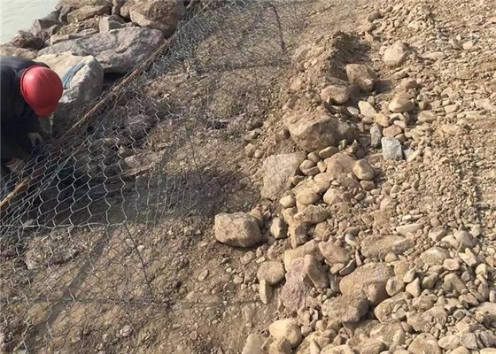 Protezione dall'erosione del suolo dei cestini del gabbione della rete metallica da 2,0 mm con rivestimento in zinco pesante