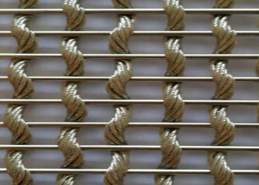 Pannelli decorativi tessuti del recinto della rete metallica per il diametro di cavo di architettura 0.2mm-4mm