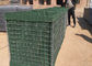 Barriera di lunga vita del bastione di Hesco, scatola verde del gabbione di Hesco riempita di sabbia
