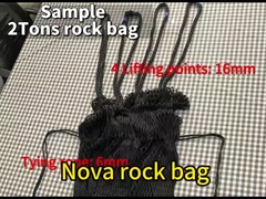 Unità di filtraggio a sacchi di roccia da 2 tonnellate per il controllo fluviale e lavori di costruzione temporanei