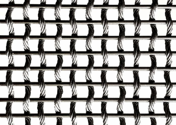 Acciaio inossidabile 304 Metallo decorativo dei drappi intessuto della rete metallica architettonico