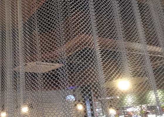Cavo Mesh Decoration Of Ceiling della tenda dei drappi della bobina del metallo del divisore dello spazio