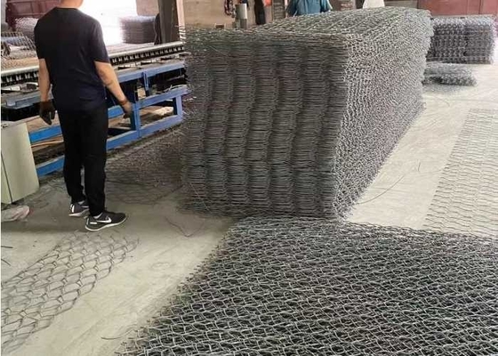 materassi del gabbione galvanizzati 4.0mm 60x80mm Mesh Size