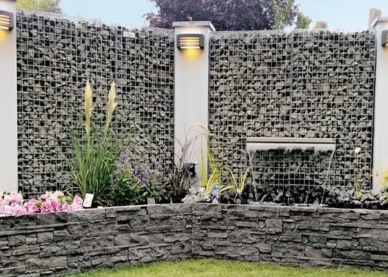 Cestini per gabbioni in rete saldata 75mmx75mm con pietra per la decorazione del giardino