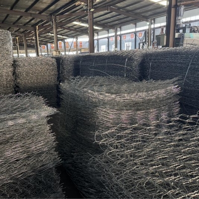 Cesto di gabioni galvanizzati 2x1x1m doppia rete di acciaio torto 2.7mm filo