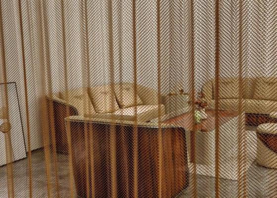 Titanize Coated Decorative Wire Mesh with Diamond Height 3-20mm and Wire Diameter 0.5-2mm