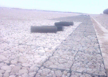 Il PVC della protezione di erosione ha ricoperto il gabbione, gabbia del metallo riempita di pietre