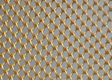 Cornice a maglia metallica decorativa in alluminio oro 6 mm x 6 mm divisore di stanza personalizzabile