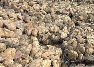 Controllo delle inondazioni 4.0mm Gabion Mesh Cage per Stone Sack Gabion scatole di riempimento fiume sacchetti di gabion PVC rivestito sacchetti di gabion