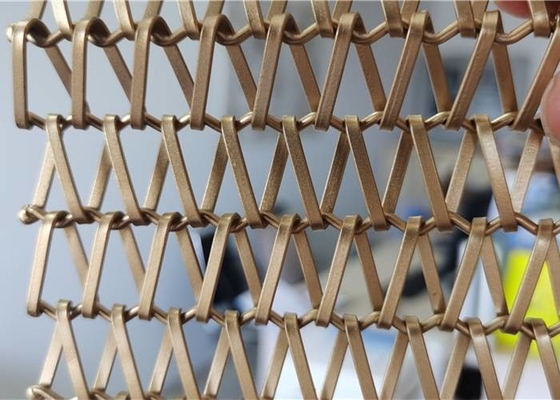 Acciaio in alluminio con apertura flessibile resistenza alla corrosione maglia decorativa