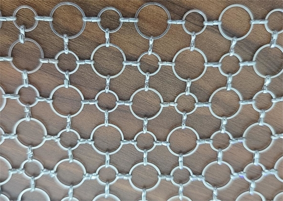 OEM Service Available Decorative Metal Ring Mesh for Furniture and Lighting Design