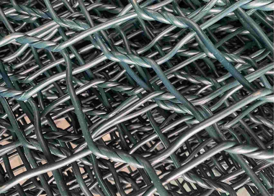 il PVC di 2.7mm 80mmx100mm ha ricoperto il cavo Mesh For Riverway Protection del gabbione