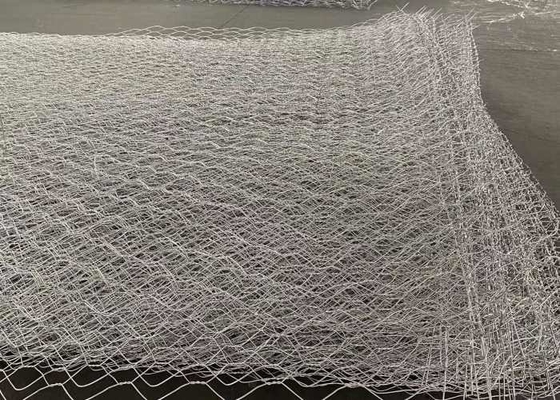 Cavo galvanizzato d'argento Mesh For Retaining Wall System del gabbione 80mmx100mm