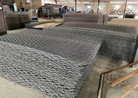 Cesto di gabione metallico ecologico argento galvanizzato / rivestito in PVC