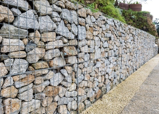 I canestri del gabbione del muro di sostegno di rettangolo hanno galvanizzato il PVC del filo di acciaio hanno ricoperto