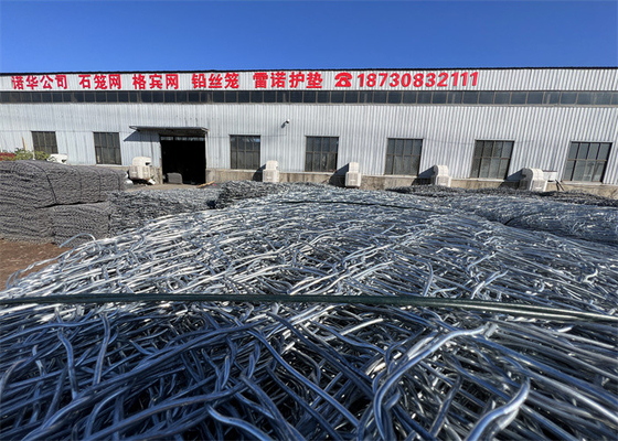 1m-2m Larghezza Gabion Galvanizzato Box 80x100mm Maglia