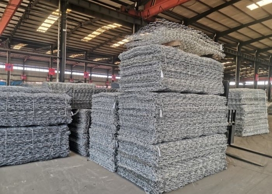 Pareti di gabion di filo di metallo esagonale resistenza alla corrosione rivestimento di zinco 240g/m2