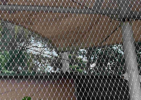 Acciaio inossidabile 316 Rope Mesh Netting con collegamenti a ferrule per uccelli zoologici