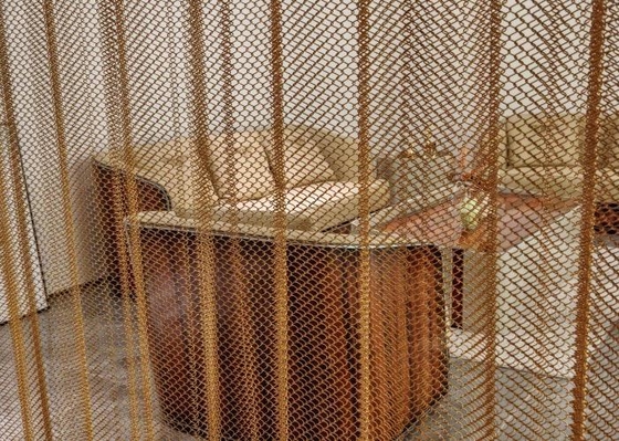 1.8m Width Stainless Steel Security Mesh with Antique Brass Treatment Corrosion Resistant