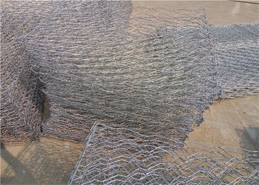 100 mmx120 mm Maglia di maglia Cesto di gabione rivestito di zinco per la protezione delle rive del fiume