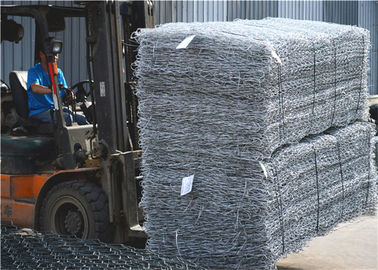 Spessore di rivestimento in PVC 0,5 mm Gabion Basket Mesh Galvanizzato per la stabilizzazione della pendenza