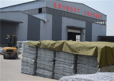 Cestini di gabione galvanizzati esagonali intrecciati per la protezione dell'acqua e del suolo