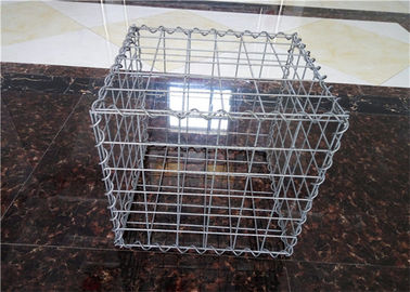 I canestri decorativi del gabbione di colore d'argento/hanno galvanizzato la gabbia di pietra d'acciaio