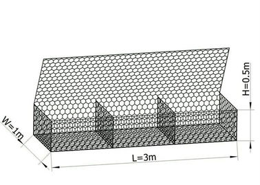 Cage di diametro 0,9m Gabion galvanizzato scatole per cortile / decorazione con superficie rivestita in PVC