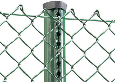 Acciaio al carbonio Galvanizzato Catena Link Mesh Recinzione Diamante Modello Con Metallo Round Post