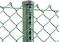 Il PVC leggero ha ricoperto la maglia del recinto del collegamento a catena verde/nero/colore blu