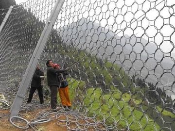 Sistema di stabilizzazione immerso caldo del pendio della tela della maglia dell'anello del metallo di Galvanizedsteel