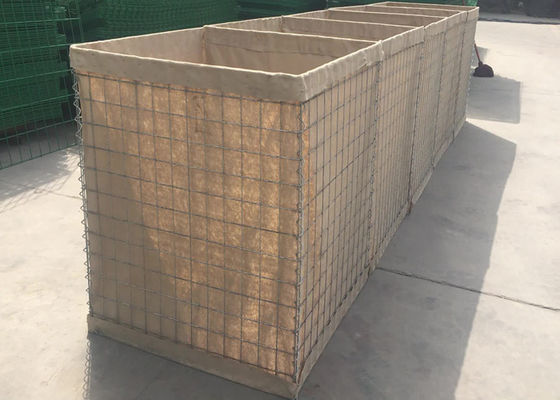 Barriere difensive itari moderne riempite di sabbia con geotessile marrone, ISO approvato