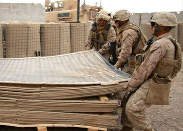 Barriere difensive itari moderne riempite di sabbia con geotessile marrone, ISO approvato