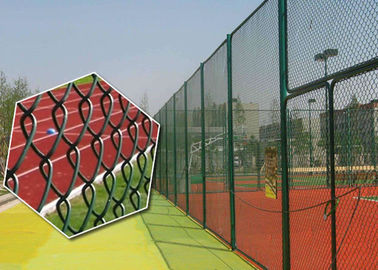 Acciaio al carbonio Galvanizzato Catena Link Mesh Recinzione Diamante Modello Con Metallo Round Post