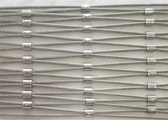 Acciaio inossidabile 316 Rope Mesh Netting con collegamenti a ferrule per uccelli zoologici